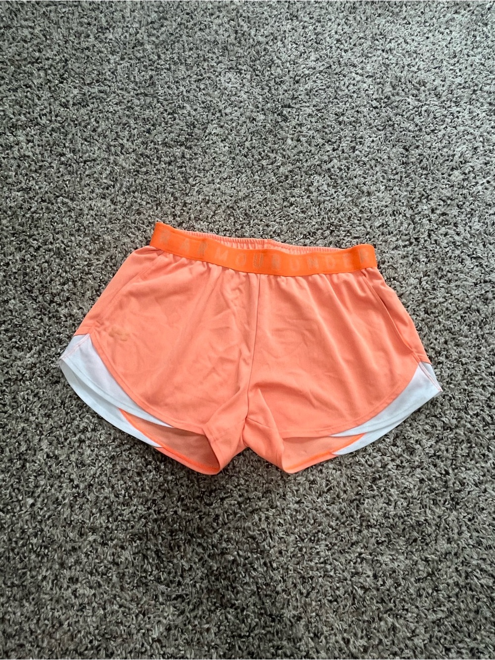 Under Armour Women's Coral-Orange Athletic Shorts